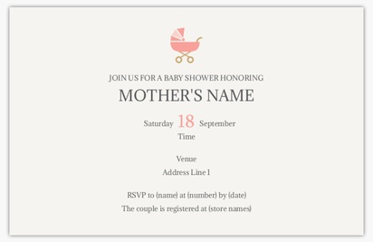 A birth announcement baby white cream design for Traditional & Classic
