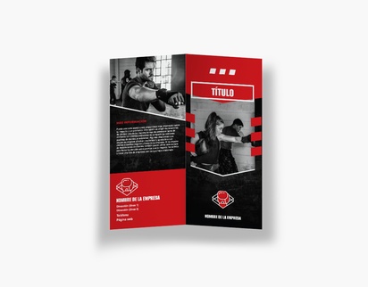 Vista previa del diseño de Galería de diseños de folletos plegados para deportes, salud y ejercicio, Díptico DL (99 x 210 mm)