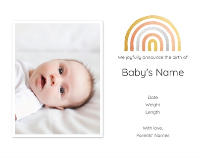 Design Preview for Design Gallery: Baby Invitations and Announcements, Flat 10.7 x 13.9 cm