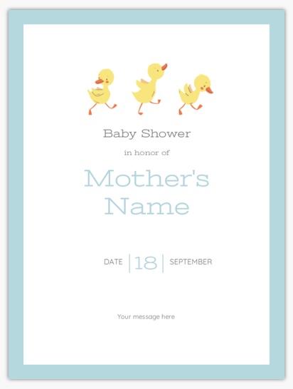 A narození oznámení aviso del nacimiento white gray design for Baby Shower