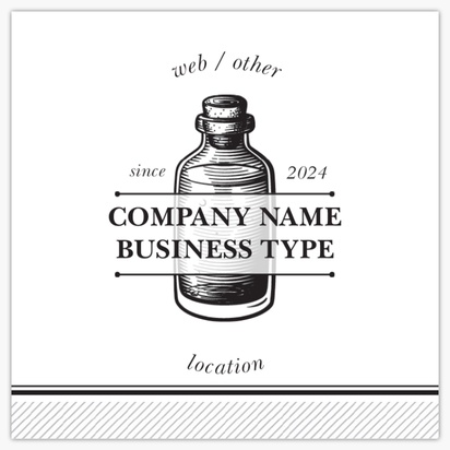 Design Preview for Templates for Food & Beverage Standard Name Cards , Square (65 x 65 mm)