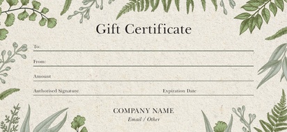 Design Preview for Design Gallery: Nature & Landscapes Gift Certificates