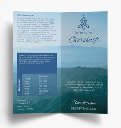 Forhåndsvisning av design for Designgalleri: Religion og spirituelt Brosjyrer, 2-fløyet DL (99 x 210 mm)
