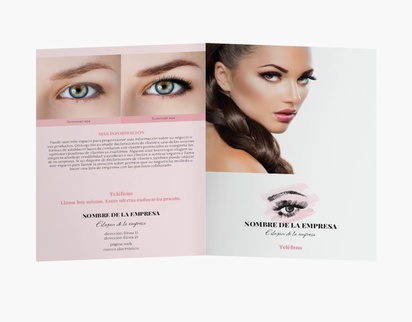Vista previa del diseño de Galería de diseños de folletos plegados para productos de belleza y perfumes, Díptico A4 (210 x 297 mm)