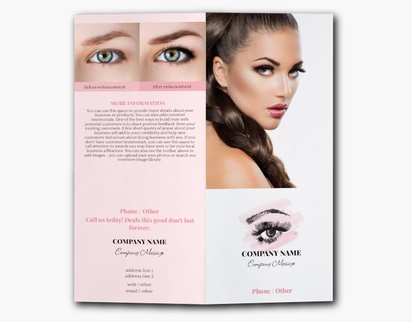 A lash makeup artist white pink design