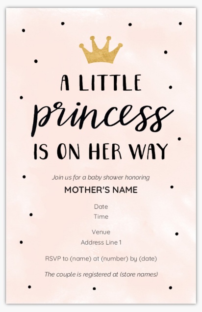 A princess on the way baby shower gray design for Baby Shower