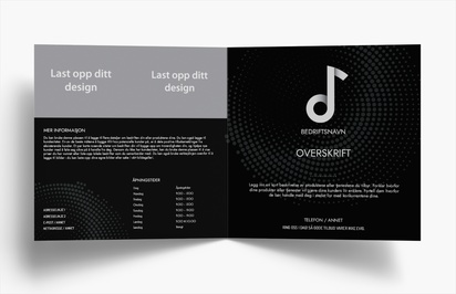 Forhåndsvisning av design for Designgalleri: Musikk Brosjyrer, 2-fløyet Kvadratisk 210 x 210 mm