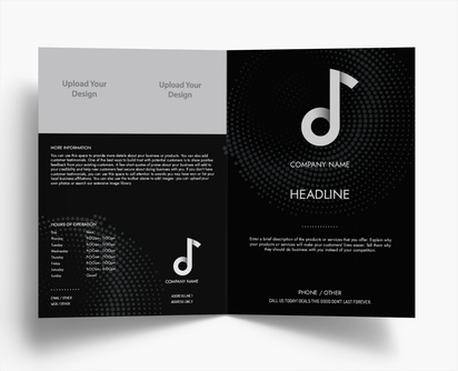 Design Preview for Design Gallery: Music Folded Leaflets, Bi-fold A4 (210 x 297 mm)