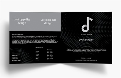 Forhåndsvisning av design for Designgalleri: Musikk Brosjyrer, 2-fløyet Kvadratisk 148 x 148 mm
