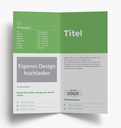 Designvorschau für Designgalerie: Falzflyer, Einbruchfalz DL (99 x 210 mm)