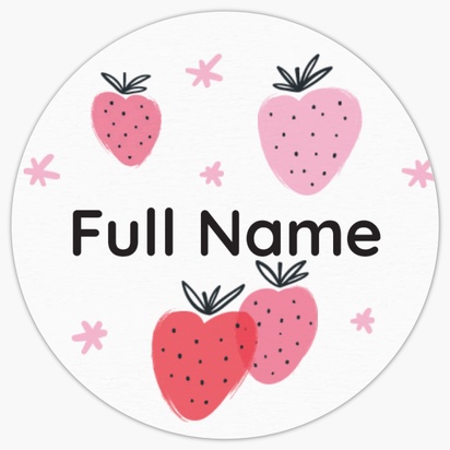 A strawberries happy valentine's day gray pink design for Holiday