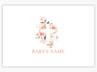 A wallart cross cream pink design for Baby