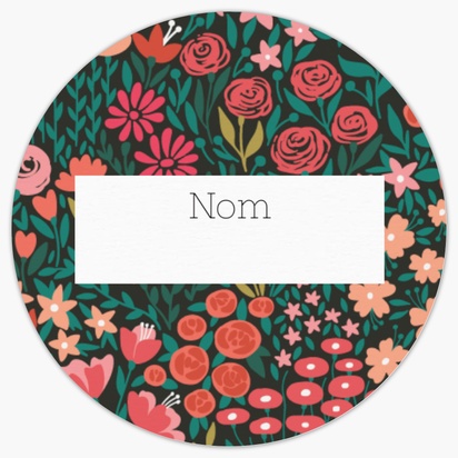 Aperçu du graphisme pour Galerie de modèles : feuilles de stickers pour fleurs et verdure, 3,8 x 3,8 cm Rond