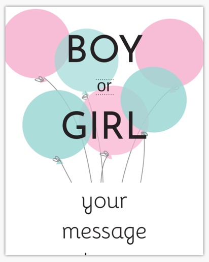 A baby vertical blue pink design for Events