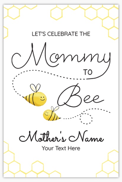 A bee mommy to bee black yellow design for Events