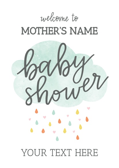 Design Preview for Design Gallery: Baby Shower Posters, A2 (420 x 594 mm) 