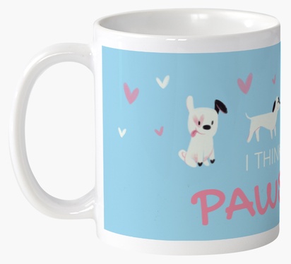 Design Preview for Pets Custom Mugs Templates, Wrap-around
