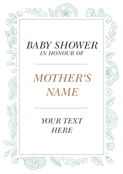 Design Preview for Design Gallery: Baby Shower Posters, B2 (500 x 707 mm) 