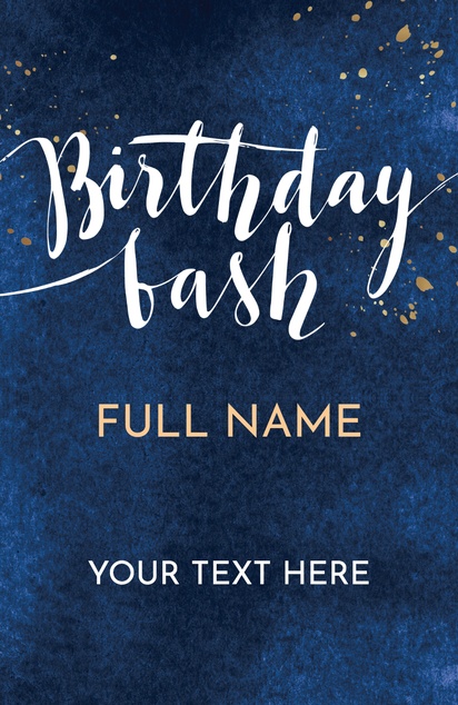 A thank you navy blue design for Birthday