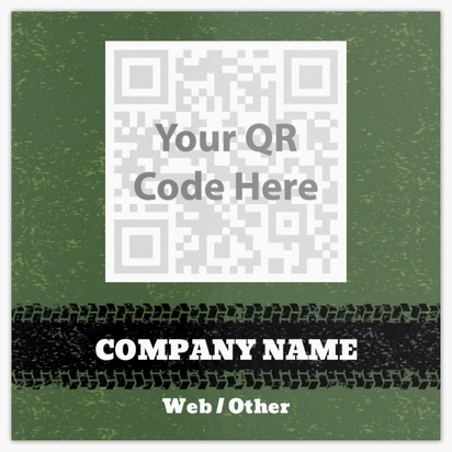 A ロゴ sheet green gray design for QR Code