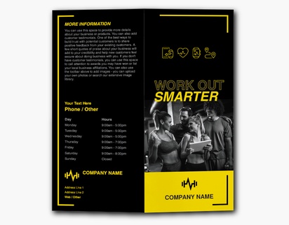 A smart gym smart training yellow black design
