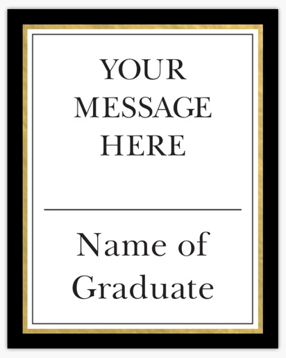 A foil photo grid black white design for Graduation Announcements