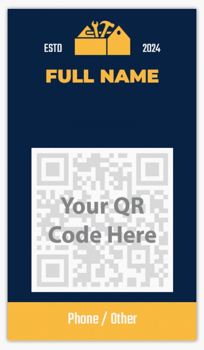 A image blue border blue orange design for QR Code