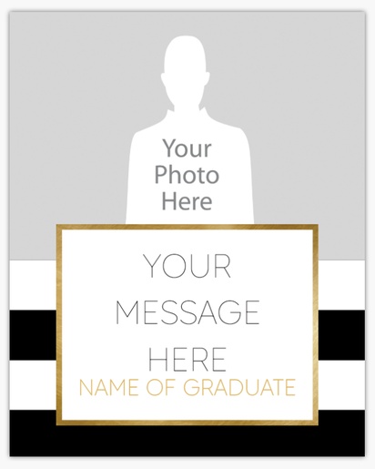 A 1 image commencement black white design for Graduation with 1 uploads