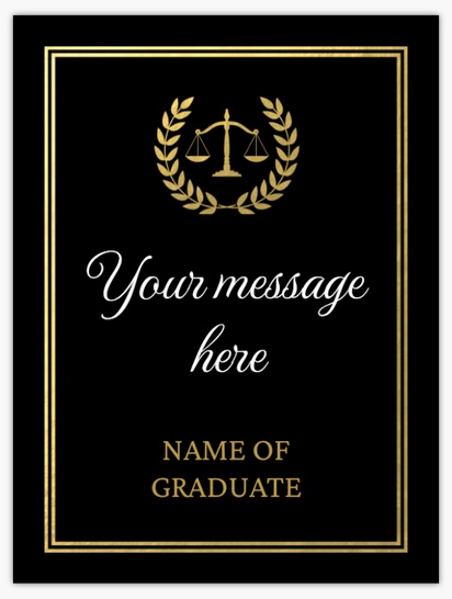 A graduate law black brown design for Graduation Party