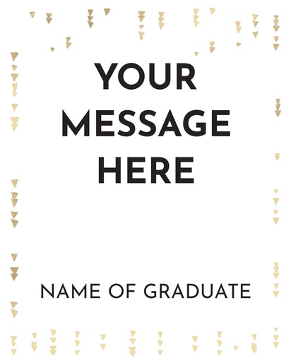 A 1 picture vertical white gray design for Graduation Announcements