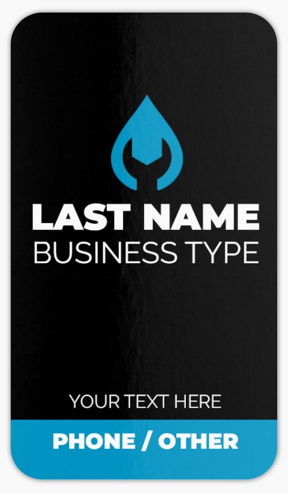 Design Preview for Plumbing Rounded Corner Business Cards Templates, Standard (3.5" x 2")