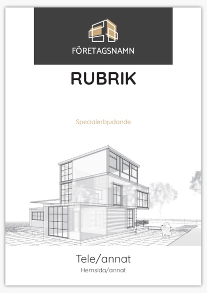 Förhandsgranskning av design för Designgalleri: Fastigheter Foamexskyltar, A1 (594 x 841 mm)