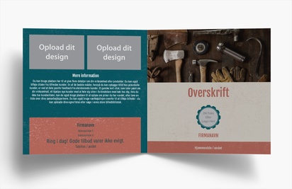 Forhåndsvisning af design for Designgalleri: Murer og tømrer Brochurer, Midterfals Firkantet (148 mm x 148 mm)