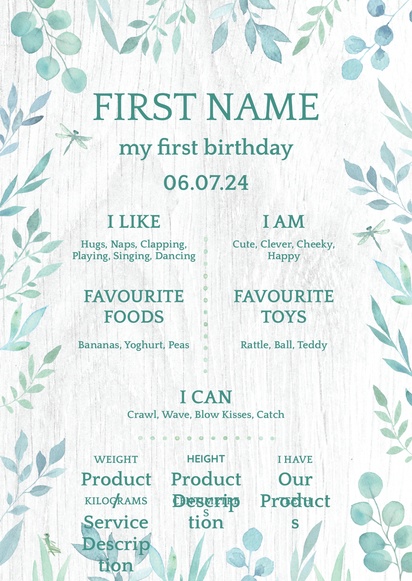 Design Preview for Design Gallery: Milestone Birthday Posters, A3 (297 x 420 mm) 