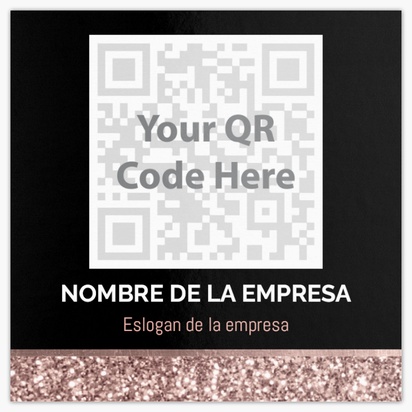 Un hoja insignia diseño negro rosa para Código QR