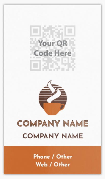 Design Preview for Coffee Shops Glossy Business Cards Templates, Standard (3.5" x 2")