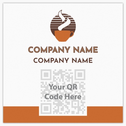 A foil reward cards white orange design for QR Code