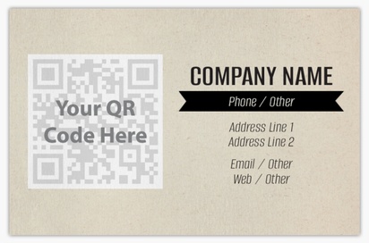 Design Preview for Design Gallery: Restaurants Natural Uncoated Business Cards