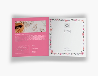 Designvorschau für Designgalerie: Falzflyer Florale Muster, Einbruchfalz Quadratisch (148 x 148 mm)
