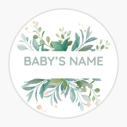 A greenery cross christening white cream design for Floral