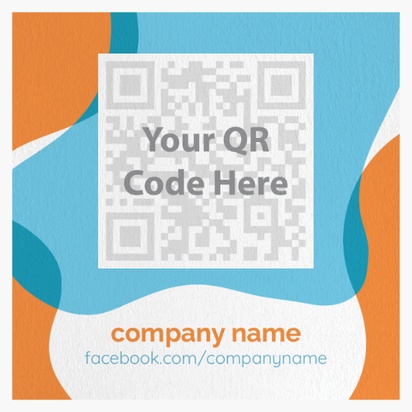 A tinsel photos blue orange design for QR Code