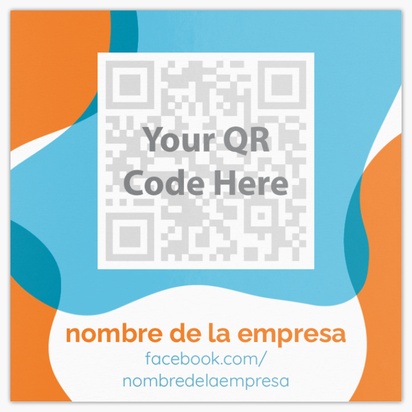 Un oropel fotos diseño azul naranja para Código QR