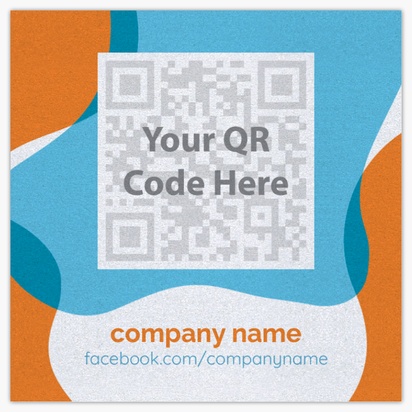 A tinsel photos blue orange design for QR Code