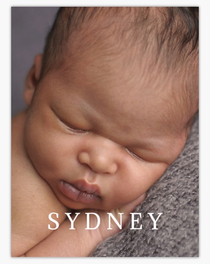 A 1 photos vertical white design for Baby with 1 uploads