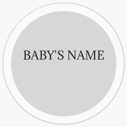A 出生発表 aviso del nacimiento gray design for Baby
