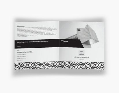 Vista previa del diseño de Galería de diseños de folletos plegados para estampados y texturas, Díptico Cuadrado (148 x 148 mm)