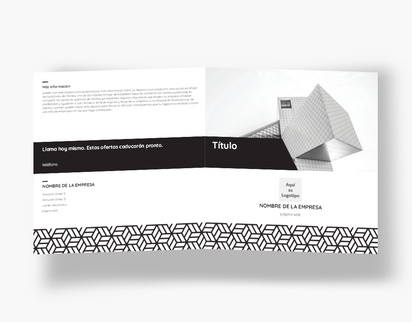 Vista previa del diseño de Galería de diseños de folletos plegados para estampados y texturas, Díptico Cuadrado (210 x 210 mm)