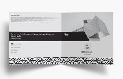 Voorvertoning ontwerp voor Ontwerpgalerij: Stedelijke inrichting Folders, Tweeluik Vierkant (210 x 210 mm)