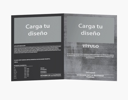 Vista previa del diseño de Galería de diseños de folletos plegados para albañilería y mampostería, Díptico A4 (210 x 297 mm)