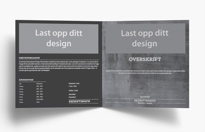 Forhåndsvisning av design for Designgalleri: Murverk Brosjyrer, 2-fløyet Kvadratisk 210 x 210 mm